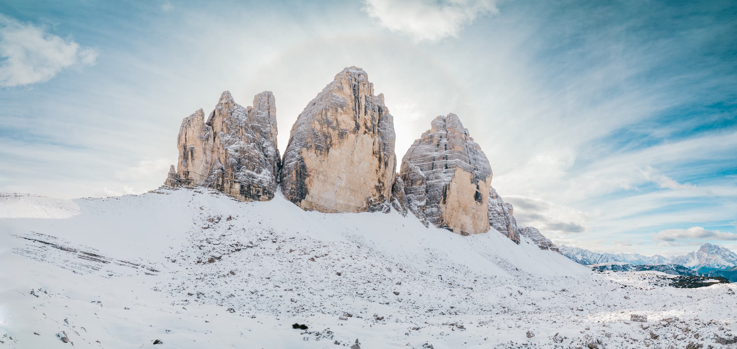 Ski touring in Dolomite - tre cine