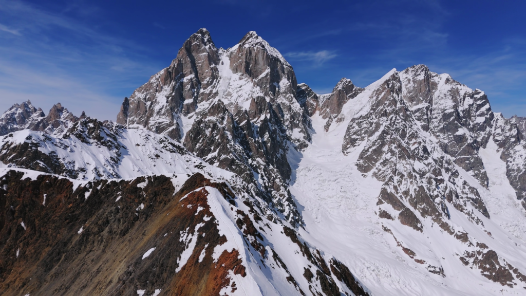 Ushba and the upper section of the Chalaadi Glacier